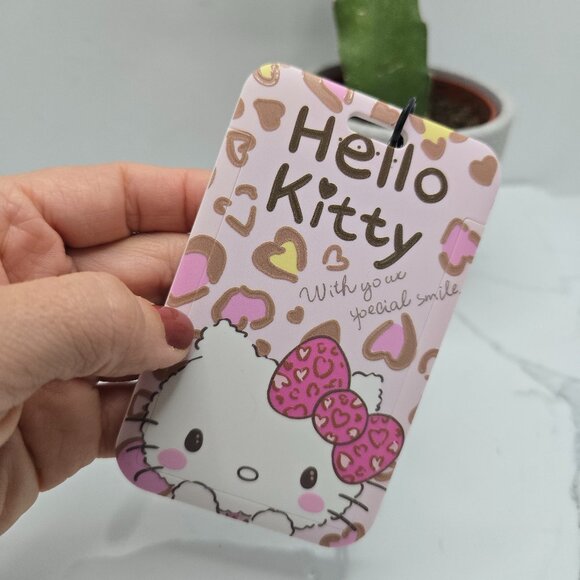 Hello Kitty | pastel pink kawaii I.D. card holder lanyard key-chain - Picture 2 of 8